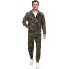 MoFiz Men’s Tracksuits Set Long Sleeve Causal Full Zip Running Sports Sweatsuit For Men 2 Piece Outfits(D-camo-green-set)
