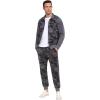 MoFiz Men’s Tracksuits Set Long Sleeve Causal Full Zip Running Sports Sweatsuit For Men 2 Piece Outfits(D-camo-grey-set)