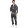 MoFiz Men’s Tracksuits Set Long Sleeve Causal Full Zip Running Sports Sweatsuit For Men 2 Piece Outfits(D-camo-grey-set)