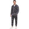 MoFiz Men’s Tracksuits Set Long Sleeve Causal Full Zip Running Sports Sweatsuit For Men 2 Piece Outfits(D-camo-grey-set)