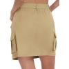 MoFiz Women’s 18″ Knee Length Golf Skirts Athletic Casual Cargo Skirts Summer Active Sports Tennis Skirt with 4 Pockets Khaki S