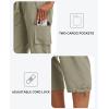 MoFiz Women’s Cargo Capris Pants Loose Fit Casual Hiking Pants Lightweight Quick Dry Travel Summer Pants for Women(Grey Khaki)