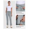 MoFiz Women’s Hiking Pants Lightweight Outdoor Quick Dry Travel Joggers Water Resistant Athletic Pants Zipper Pockets(A06-light Grey)