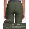 MoFiz Women’s Horse Riding Pants Full Seat Silicon Knee-Patch Equestrian Breeches Horseback Schooling Tights Zipper Pockets(Army Green)