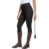 MoFiz Women’s Horse Riding Pants Full Seat Silicon Knee-Patch Equestrian Breeches Horseback Schooling Tights Zipper Pockets(Dark Grey)
