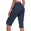 MoFiz Women’s Long Hiking Cargo Shorts 15″ Knee Length Lightweight Quick Dry Bermuda Shorts for Women with Pockets Navy XL