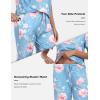 MoFiz Women’s Pajama Sets Floral Pj Set Short Sleeve Top with Capri Pants 2 Piece Summer V Neck Sleepwear with Pockets Z-Floral L