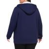 MoFiz Womens Plus Size Fleece Zip Up Hoodie Jacket Sherpa Lined Warm Coat Hooded Sweatshirts(Blue)