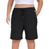 MoFiz Women’s Plus Size Shorts Hiking Cargo Shorts Quick Dry Golf Active Shorts Lightweight Summer Shorts with Pockets(Black)