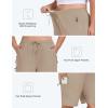 MoFiz Women’s Plus Size Shorts Hiking Cargo Shorts Quick Dry Golf Active Shorts Lightweight Summer Shorts with Pockets(Khaki)
