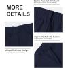 MoFiz Women’s Shorts Summer Dressy Elastic High Waisted Business Casual Work Shorts with Pockets(Navy Blue)