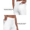 MoFiz Women’s Shorts Summer Dressy Elastic High Waisted Business Casual Work Shorts with Pockets(White)