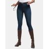 MoFiz Women’s Silicone Full Seat Horse Riding Pants Zipper Pockets Equestrian Breeches Riding Tights(Navy Blue)