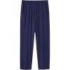 JINSHI Mens Modal Pajama Pants Soft Elastic Waist Mens Sleep Pants with Pockets Comfy Lounge Pants Men Navy Blue Medium