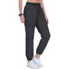 MoFiz Cargo Pants Women Lightweight Quick Dry Elastic Waist Cargo Joggers for Women High Wasited Dark Gray XX-Large