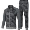 MoFiz Men’s Tracksuits Set Long Sleeve Causal Full Zip Running Sports Sweatsuit For Men 2 Piece Outfits(D-camo-grey-set)