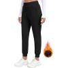 MoFiz Womens Fleece Lined Joggers Hiking Pants High Waisted Thermal Outdoor Sweatpants for Women with Zipper Pockets