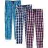 MoFiz Men’s Pajama Pants Ultra Lightweight Pjs Bottoms Sleepwear Bottom Pants with Pocket Drawstring 3-Pack(C-3pack)