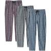 MoFiz Men’s Pajama Pants Ultra Lightweight Pjs Bottoms Sleepwear Bottom Pants with Pocket Drawstring 3-Pack(D-3pack)