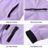 MoFiz Girls Ski Jacket Warm Winter Jacket Windproof Fleece Winter Coat Snow Jackets with Zipper Pockets(Z-pale Purple)