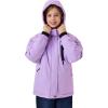 MoFiz Girls Ski Jacket Warm Winter Jacket Windproof Fleece Winter Coat Snow Jackets with Zipper Pockets(Z-pale Purple)