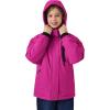 MoFiz Girls Ski Jacket Warm Winter Jacket Windproof Fleece Winter Coat Snow Jackets with Zipper Pockets(Z-rose Red)