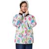 MoFiz Girls Ski Jacket Warm Winter Jacket Windproof Fleece Winter Coat Snow Jackets with Zipper Pockets(Z-white Graffiti)
