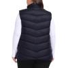 MoFiz Womens Plus Size Puffer Vest Packable Quilted Puffy Vest Lightweight Winter Outerwear Vests for Hiking Vacation(Navy Blue)