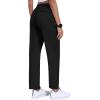 MoFiz Women’s Hiking Cargo Pants Lightweight Joggers Elastic Waist Athletic Outdoor Sweatpants Casual Travel Pant with Pocket Black XL