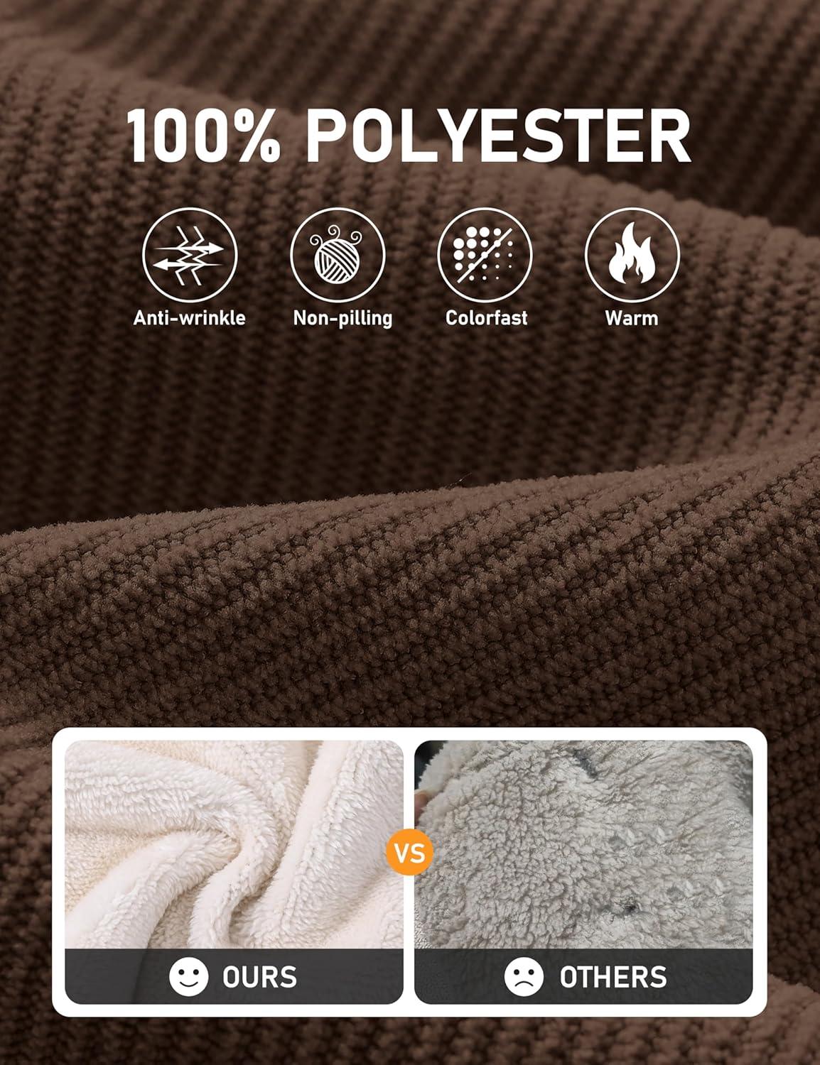 imageMoFiz Womens Corduroy Jacket Sherpa Fleece Lined Warm Winter Coat Button Down Casual Jacket with PocketsBrown