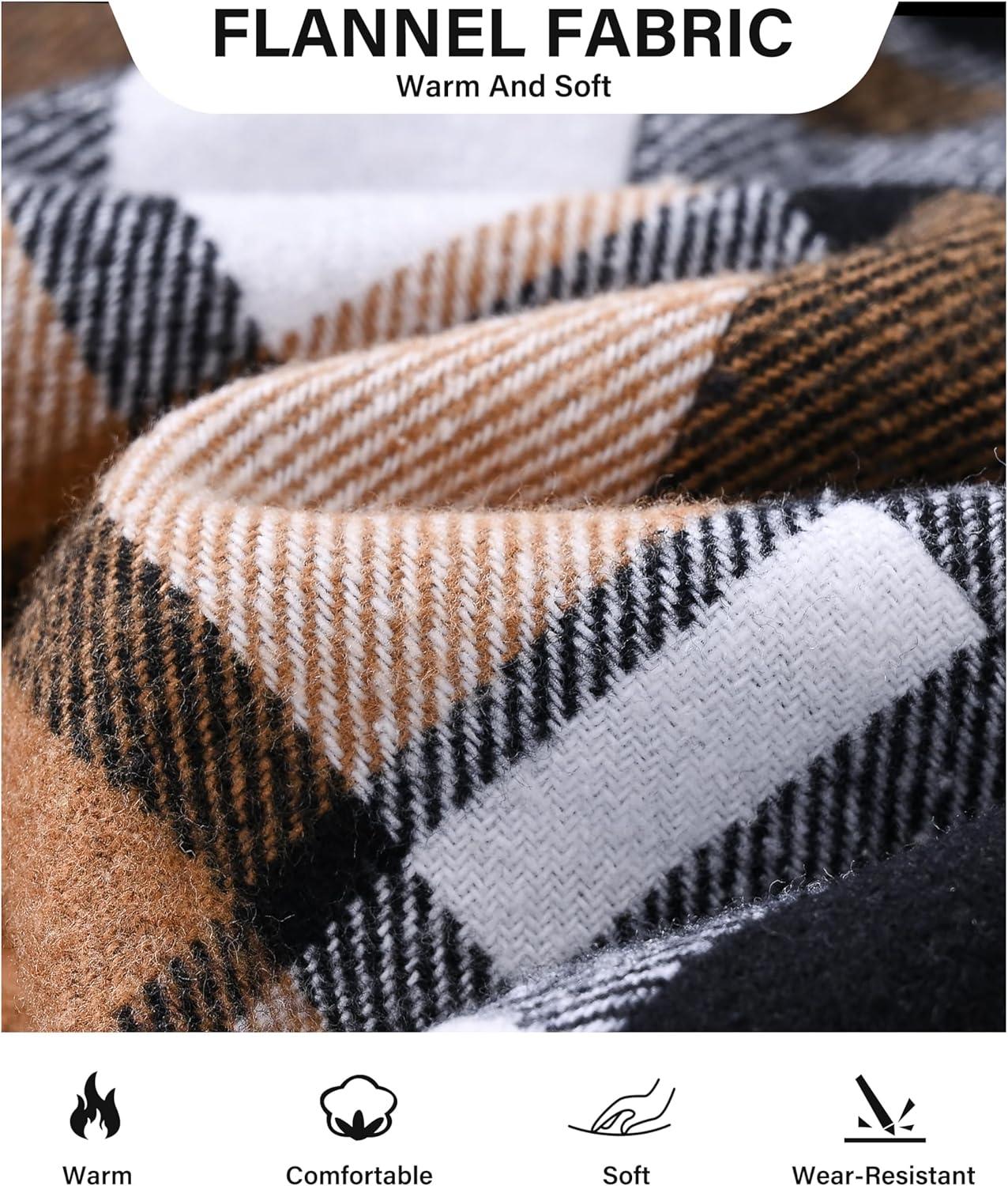 image:imageMoFiz Womens Long Flannel Plaid Vest Fall Winter Button Down Sleeveless Blazer Jackets Cardigan Coat Outerwear With PocketsA02brown