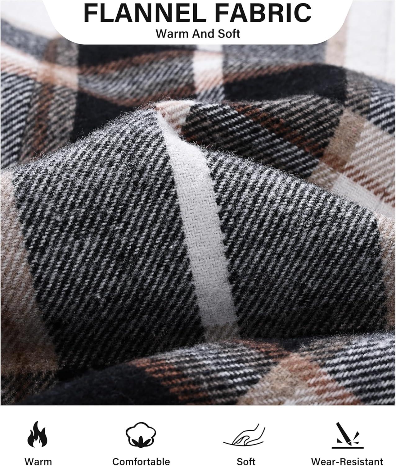 image:imageMoFiz Womens Long Flannel Plaid Vest Fall Winter Button Down Sleeveless Blazer Jackets Cardigan Coat Outerwear With PocketsA03black Brown