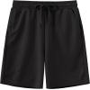 MoFiz Boy’s Short Set 2 Piece Crewneck T-Shirt and Short Outfits Summer Casual Sets for Kids(Black)