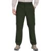 MoFiz Men’s Hiking Pants Water Resistant Quick-Dry Lightweight Outdoor Sweatpants Convertible Zip Off Shorts 5-Zip Pockets(Army Green)