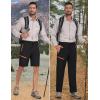 MoFiz Men’s Hiking Pants Water Resistant Quick-Dry Lightweight Outdoor Sweatpants Convertible Zip Off Shorts 5-Zip Pockets(B-black)