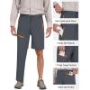 MoFiz Men’s Hiking Pants Water Resistant Quick-Dry Lightweight Outdoor Sweatpants Convertible Zip Off Shorts 5-Zip Pockets(B-grey)