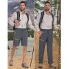 MoFiz Men’s Hiking Pants Water Resistant Quick-Dry Lightweight Outdoor Sweatpants Convertible Zip Off Shorts 5-Zip Pockets(B-grey)