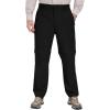 MoFiz Men’s Hiking Pants Water Resistant Quick-Dry Lightweight Outdoor Sweatpants Convertible Zip Off Shorts 5-Zip Pockets(Black)