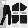 MoFiz Men’s Hiking Pants Water Resistant Quick-Dry Lightweight Outdoor Sweatpants Convertible Zip Off Shorts 5-Zip Pockets(Black)