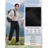 MoFiz Men’s Hiking Pants Water Resistant Quick-Dry Lightweight Outdoor Sweatpants Convertible Zip Off Shorts 5-Zip Pockets(Black)