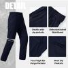 MoFiz Men’s Hiking Pants Water Resistant Quick-Dry Lightweight Outdoor Sweatpants Convertible Zip Off Shorts 5-Zip Pockets(Navy)