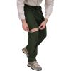MoFiz Men’s Hiking Pants Water Resistant Quick-Dry Lightweight Outdoor Sweatpants Convertible Zip Off Shorts 5-Zip Pockets(Army Green)