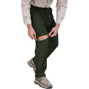 MoFiz Men’s Hiking Pants Water Resistant Quick-Dry Lightweight Outdoor Sweatpants Convertible Zip Off Shorts 5-Zip Pockets(Army Green)