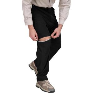 MoFiz Men’s Hiking Pants Water Resistant Quick-Dry Lightweight Outdoor Sweatpants Convertible Zip Off Shorts 5-Zip Pockets(Black)