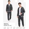 MoFiz Men’s Full Zip up Tracksuits Sports Activewear Sweatsuits Long Sleeve Jacket & Athletic Pants 2PCS Track Suit Camo-Grey M