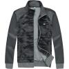 MoFiz Men’s Full Zip up Tracksuits Sports Activewear Sweatsuits Long Sleeve Jacket & Athletic Pants 2PCS Track Suit Camo-Grey M