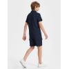 MoFiz Boys Short Set Quarter-Zip T-Shirt and Shorts Lounge Sets Summer Casual Athletic Vacation Beach Outfits(Navy Blue)
