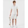 MoFiz Boys Short Set Quarter-Zip T-Shirt and Shorts Lounge Sets Summer Casual Athletic Vacation Beach Outfits(White)