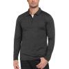 MoFiz Lightweight Men’s Long Sleeve Polo Shirts Quarter Zipper Pullover Men’s Polo Shirts(Grey)