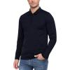 MoFiz Lightweight Men’s Long Sleeve Polo Shirts Quarter Zipper Pullover Men’s Polo Shirts(Navy)
